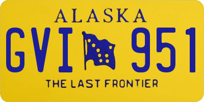 AK license plate GVI951