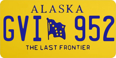 AK license plate GVI952