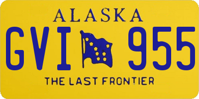 AK license plate GVI955