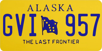 AK license plate GVI957