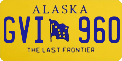 AK license plate GVI960