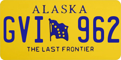 AK license plate GVI962