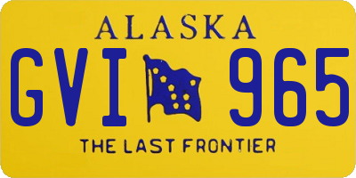 AK license plate GVI965