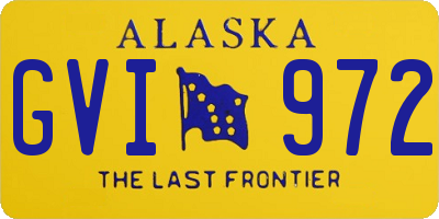 AK license plate GVI972