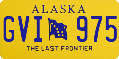 AK license plate GVI975