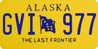 AK license plate GVI977