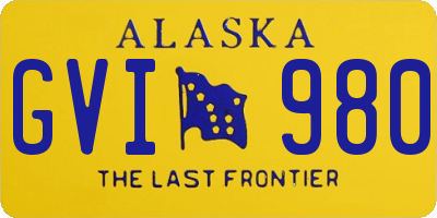 AK license plate GVI980