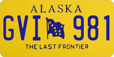 AK license plate GVI981