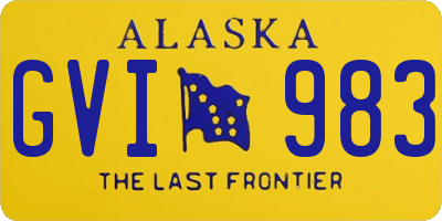 AK license plate GVI983