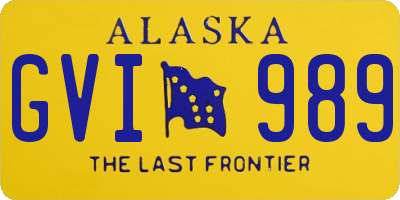 AK license plate GVI989