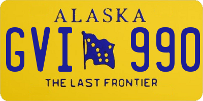 AK license plate GVI990