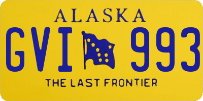 AK license plate GVI993