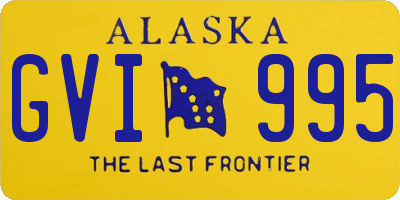 AK license plate GVI995