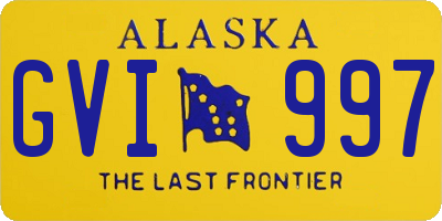 AK license plate GVI997