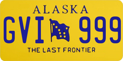 AK license plate GVI999