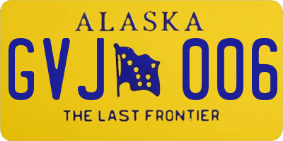 AK license plate GVJ006