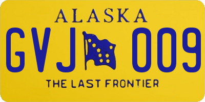 AK license plate GVJ009