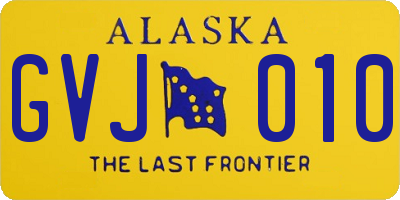 AK license plate GVJ010