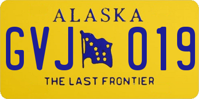 AK license plate GVJ019