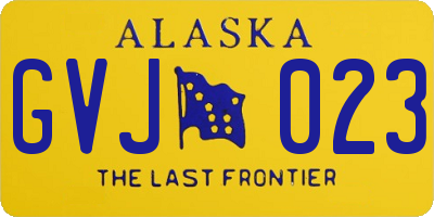 AK license plate GVJ023