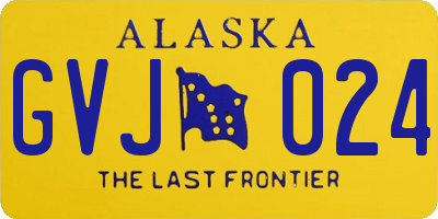 AK license plate GVJ024