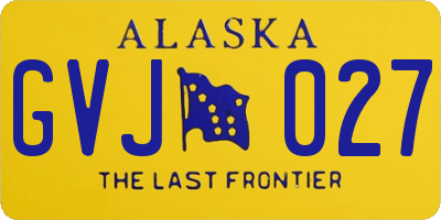 AK license plate GVJ027