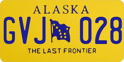 AK license plate GVJ028