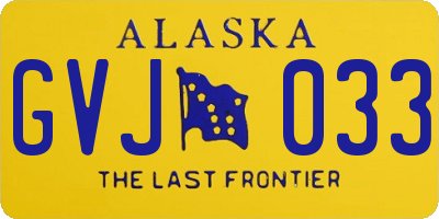 AK license plate GVJ033