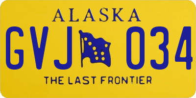 AK license plate GVJ034