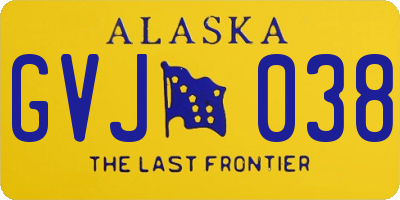 AK license plate GVJ038