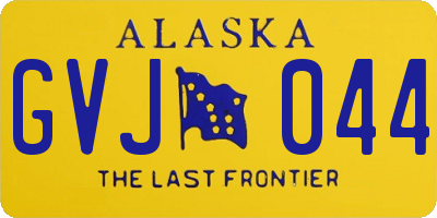 AK license plate GVJ044