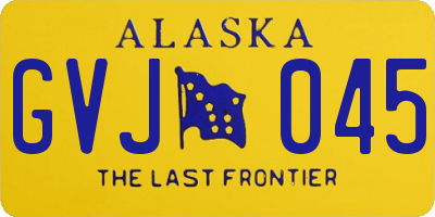 AK license plate GVJ045