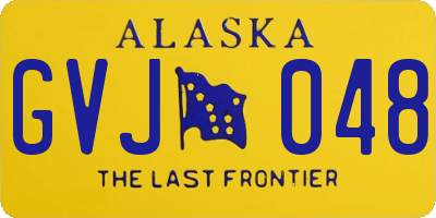 AK license plate GVJ048