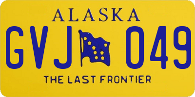 AK license plate GVJ049