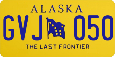 AK license plate GVJ050