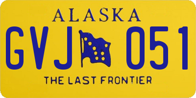 AK license plate GVJ051