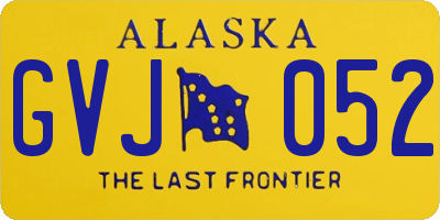 AK license plate GVJ052