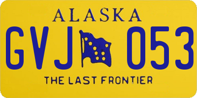 AK license plate GVJ053