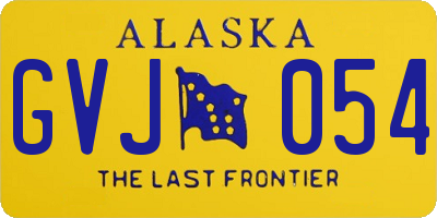 AK license plate GVJ054