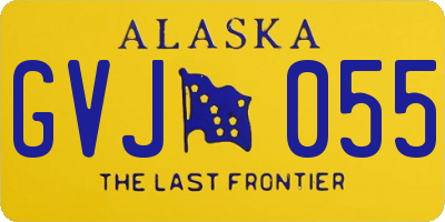 AK license plate GVJ055