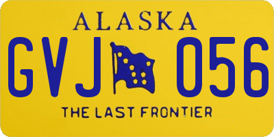 AK license plate GVJ056