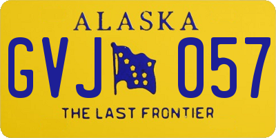 AK license plate GVJ057