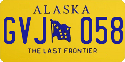 AK license plate GVJ058