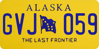 AK license plate GVJ059