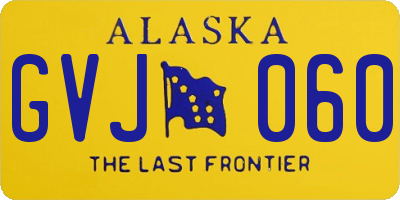 AK license plate GVJ060