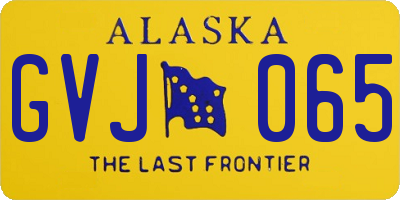 AK license plate GVJ065