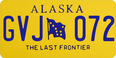 AK license plate GVJ072