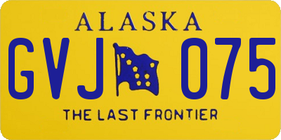 AK license plate GVJ075