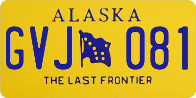 AK license plate GVJ081