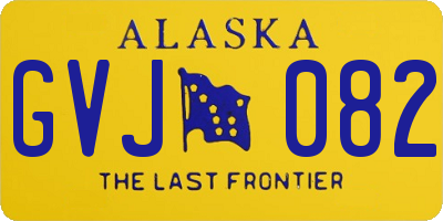 AK license plate GVJ082